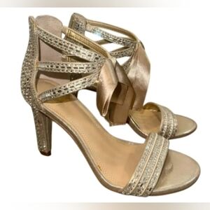 Kentucky Derby 10 Gold Bling  Baddie Formal Rinestone Sparkling Events Sandals